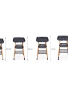 Childhome Masuta de infasat Evolux Natural Antracit