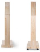 Childhome Mobilier decorativ casuta cu roti 80x135 cm lemn natural
