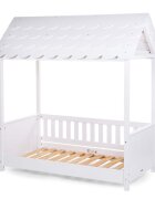 Childhome Pat Casuta cu protectii laterale 70x140 cm lemn alb