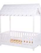 Childhome Pat Casuta cu protectii laterale 70x140 cm lemn alb