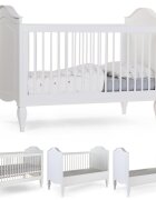Childhome Patut Romantic White 70x140 cm MDF pin alb
