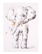 Childhome Pictura in ulei 30x40 cm Elefant cu detalii aurii