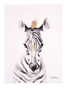 Childhome Pictura in ulei 30x40 cm Zebra cu detalii aurii