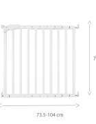 Childhome Poarta de siguranta lemn Maestro 73.5-104 cm alb
