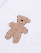 Childhome Prosop cu gluga si manusa de baie 80x80 cm Muselina Terry Teddy