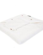 Childhome Prosop cu gluga si manusa de baie Jerse Frotir 80x80 cm inimioare
