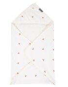 Childhome Prosop cu gluga si manusa de baie Jerse Frotir 80x80 cm inimioare