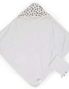Childhome Prosop cu gluga si manusa de baie Jerse Frotir 80x80 cm leopard