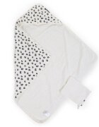 Childhome Prosop cu gluga si manusa de baie Jerse Frotir 80x80 cm leopard