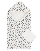 Childhome Prosop cu gluga si manusa de baie Jerse Frotir 80x80 cm leopard