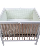 Childhome Protectie patut 35x340 cm jerse muselina verde