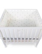 Childhome Protectie patut 35x340 cm JerseMuselina inimioare