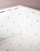 Childhome Protectie patut 35x340 cm JerseMuselina inimioare