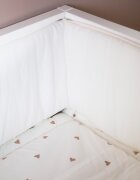 Childhome Protectie patut 35x340 cm JerseMuselina inimioare