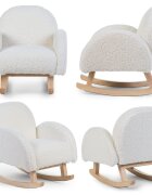 Childhome Scaun balansoar pentru copii Teddy alb