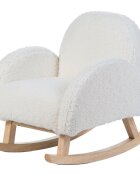 Childhome Scaun balansoar pentru copii Teddy alb