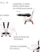Childhome Scaun de masa reglabil in inaltime Evolu 2 natural inchisalb transparent