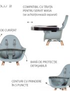 Childhome Scaun de masa reglabil in inaltime Evolu 2 NaturalMenta
