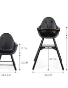 Childhome Scaun de masa reglabil in inaltime Evolu 2 negru