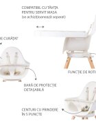 Childhome Scaun de masa reglabil in inaltime Evolu One.80 naturalalb