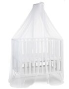 Childhome Suport baldachin cu plasa de tantari fag alb