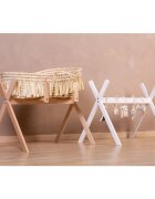 Childhome Suport pentru cos si centru de activitati bebe Moise lemn alb