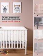 Childhome Tarc 94 cu roti 75x95 cm lemn natural