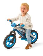 Chillafish Bicicleta copii fara pedale BMXie 02 Blue cu suport pentru picioare si frana integrata varsta 2-5 ani scaun reglabil de la 32 la 39 cm anvelopele RubberSkin