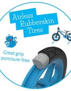 Chillafish Bicicleta copii fara pedale BMXie 02 Blue cu suport pentru picioare si frana integrata varsta 2-5 ani scaun reglabil de la 32 la 39 cm anvelopele RubberSkin