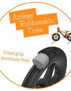 Chillafish Bicicleta copii fara pedale BMXie 02 Ginger cu suport pentru picioare si frana integrata varsta 2-5 ani scaun reglabil de la 32 la 39 cm anvelopele RubberSkin