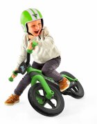 Chillafish Bicicleta copii fara pedale BMXie 02 Kiwi 12 inch varsta 2-5 ani suport pentru picioare si frana integrata scaun reglabil de la 32 la 39 cm anvelopele RubberSkin