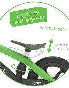 Chillafish Bicicleta copii fara pedale BMXie 02 Kiwi 12 inch varsta 2-5 ani suport pentru picioare si frana integrata scaun reglabil de la 32 la 39 cm anvelopele RubberSkin