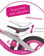 Chillafish Bicicleta copii fara pedale BMXie 02 Pink cu suport pentru picioare si frana integrata varsta 2-5 ani scaun reglabil de la 32 la 39 cm anvelopele RubberSkin