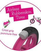 Chillafish Bicicleta copii fara pedale BMXie 02 Pink cu suport pentru picioare si frana integrata varsta 2-5 ani scaun reglabil de la 32 la 39 cm anvelopele RubberSkin