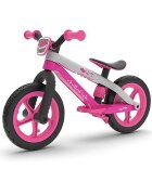 Chillafish Bicicleta copii fara pedale BMXie 02 Pink cu suport pentru picioare si frana integrata varsta 2-5 ani scaun reglabil de la 32 la 39 cm anvelopele RubberSkin
