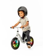 Chillafish Bicicleta copii fara pedale Charlie Glow Beige 10 inch roti din spuma Eva scaun reglabil de la 28-37 cm ghidon ajutabil de la 476-504 cm cadru usor varsta recomandata 18-48 luni spite stralucitoare