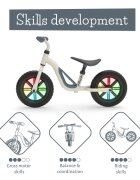Chillafish Bicicleta copii fara pedale Charlie Glow Beige 10 inch roti din spuma Eva scaun reglabil de la 28-37 cm ghidon ajutabil de la 476-504 cm cadru usor varsta recomandata 18-48 luni spite stralucitoare