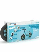 Chillafish Bicicleta copii fara pedale Charlie Glow Blue 10 inch roti din spuma Eva scaun reglabil de la 28-37 cm ghidon ajutabil de la 476-504 cm cadru usor varsta recomandata 18-48 luni spite stralucitoare