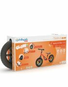 Chillafish Bicicleta copii fara pedale Charlie Glow Orange 10 inch roti din spuma Eva scaun reglabil de la 28-37 cm ghidon ajutabil de la 476-504 cm cadru usor varsta recomandata 18-48 luni spite stralucitoare