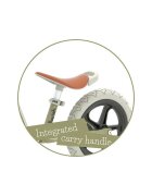 Chillafish Bicicleta copii fara pedale Charlie Lux Olive cu roti din spuma Eva 12 inch varsta 2-5 ani scaun reglabil de la 32-40 cm greutate redusa 32 kg ghidon reglabil anvelope EVA inaltimea recomandata 87-110 cm