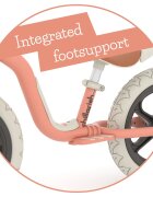 Chillafish Bicicleta copii fara pedale Charlie Lux Salmon cu roti din spuma Eva 12 inch varsta 2-5 ani scaun reglabil de la 32-40 cm greutate redusa 32 kg ghidon reglabil anvelope EVA inaltimea recomandata 87-110 cm