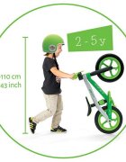 Chillafish Bicicleta de echilibru BMXie 02 Green cu suport pentru picioare si frana integrata