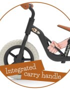Chillafish Bicicleta de echilibru Charlie Black Usoara Cu ghidon si sa reglabile Greutate 2.5 Kg Cu roti din spuma EVA 10 inch Pentru 18-48 luni