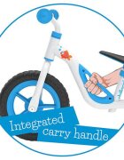 Chillafish Bicicleta de echilibru Charlie Blue Usoara Cu ghidon si sa reglabile Greutate 2.5 Kg Cu roti din spuma EVA 10 inch Pentru 18-48 luni