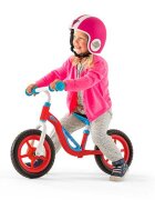Chillafish Bicicleta de echilibru Charlie Red Usoara Cu ghidon si sa reglabile Greutate 2.5 Kg Cu roti din spuma EVA 10 inch Pentru 18-48 luni