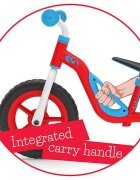 Chillafish Bicicleta de echilibru Charlie Red Usoara Cu ghidon si sa reglabile Greutate 2.5 Kg Cu roti din spuma EVA 10 inch Pentru 18-48 luni