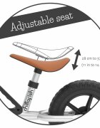 Chillafish Bicicleta de echilibru Charlie Silver Usoara Cu ghidon si sa reglabile Greutate 2.5 Kg Cu roti din spuma EVA 10 inch Pentru 18-48 luni