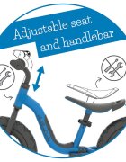 Chillafish Bicicleta de echilibru Charlie Sport Navy 12 inch reglabila ghidon din spuma suport picioare greutate admisa 35 kg