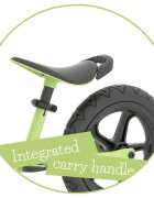 Chillafish Bicicleta de echilibru Charlie Sport Pistachio 12 inch reglabila ghidon din spuma suport picioare greutate admisa 35 kg