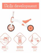 Chillafish Tricicleta pentru copii Bunzi Mate Flamingo 2 in 1 transformabila in bicicleta fara pedale scaun usor reglabil roti din cauciuc sintetic spatiu depozitare jucarii greutate admisa 25 kg